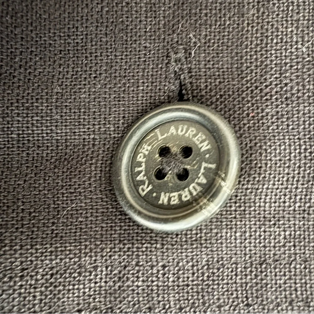 Lauren Ralph Lauren Black Linen Button Front Midi Skirt Quiet Luxury Minimalist - Picture 6 of 7